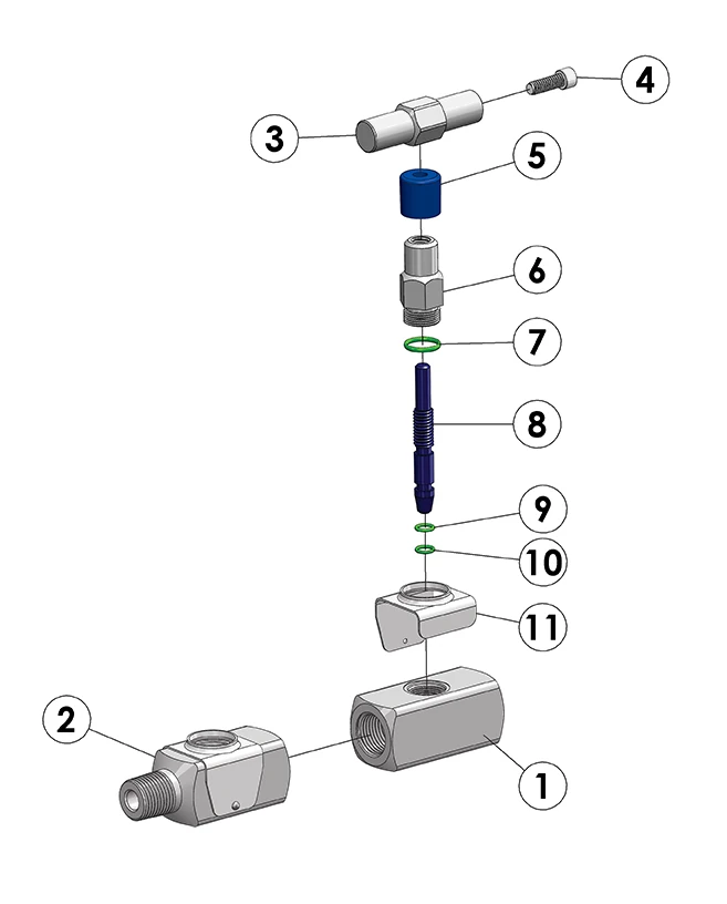 Bản vẽ tháo rời needle valve Balon